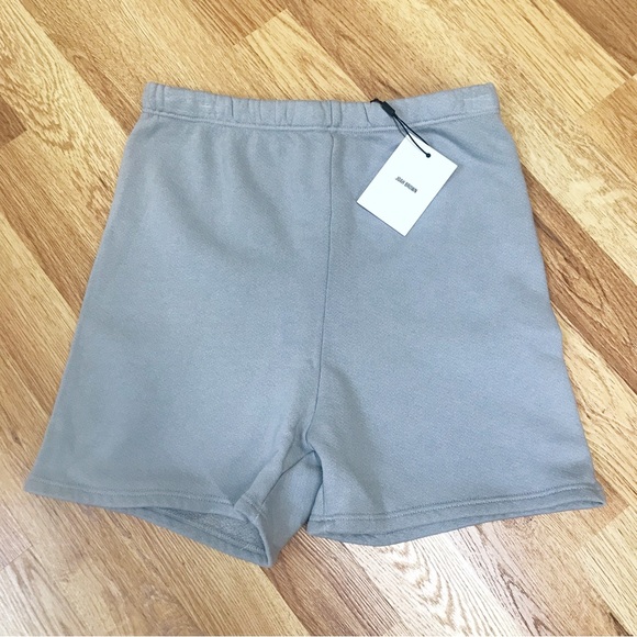 JOAH BROWN Gray Terry Fitted Sweat Shorts Drawstring Waist Size XS/S or S/M New - Picture 3 of 12